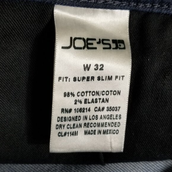 Joe's Jeans Mens Super Slim Fit In Teddie Blue Size 32 Straight Leg Denim 34x30 - Picture 11 of 13